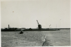 Het lossen van het Duitse sleepschip Hillitsordus, gebroken in 1935