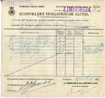BESTELBRIEF - SS Limburgia - 1920