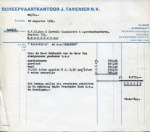 FACTUUR - Scheepsvaartkantoor J. Tavernier NV - MS Amazone - 1964